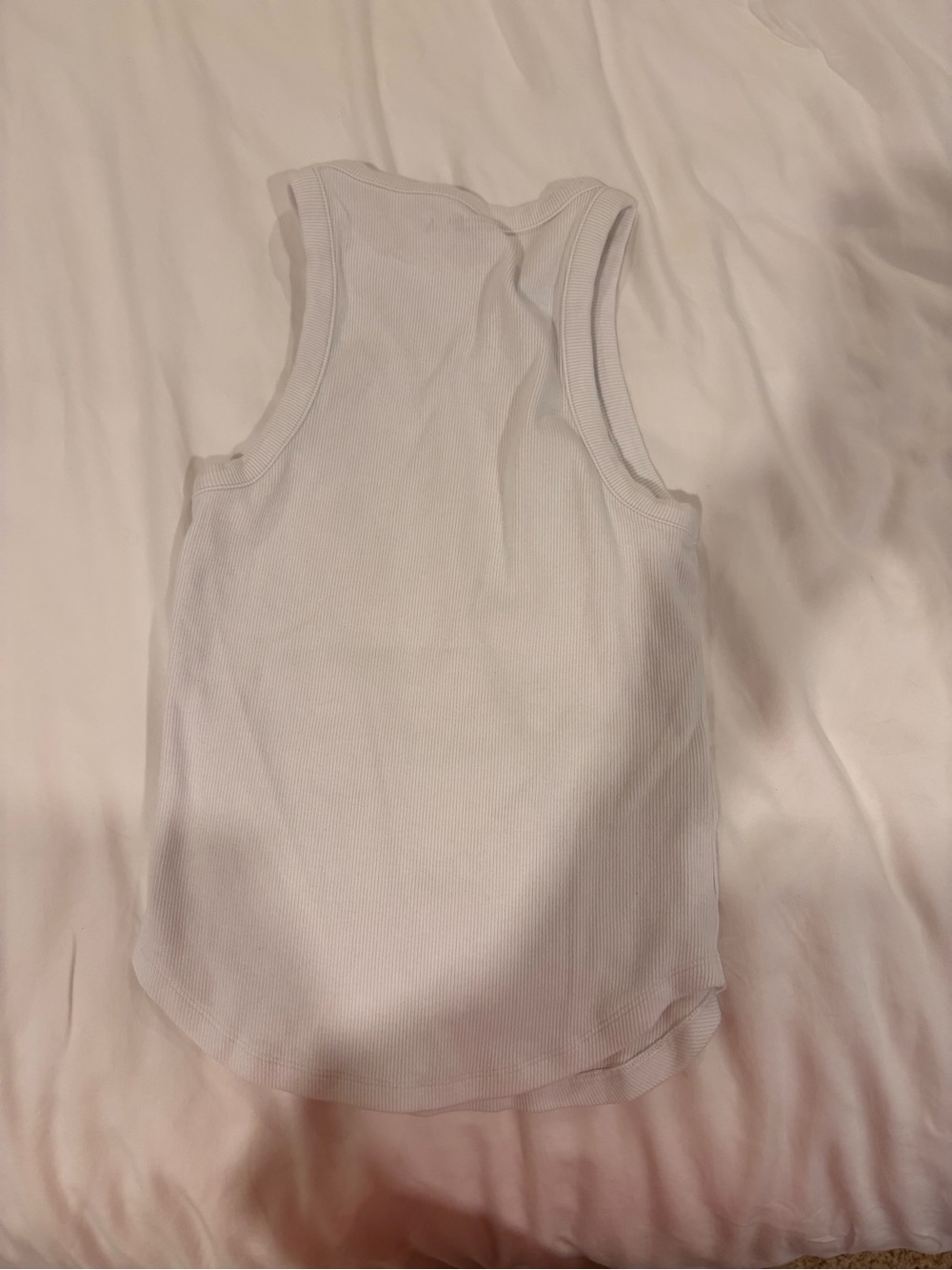 Abercrombie & Fitch White Ribbed Tank Top - Picture 3 of 5
